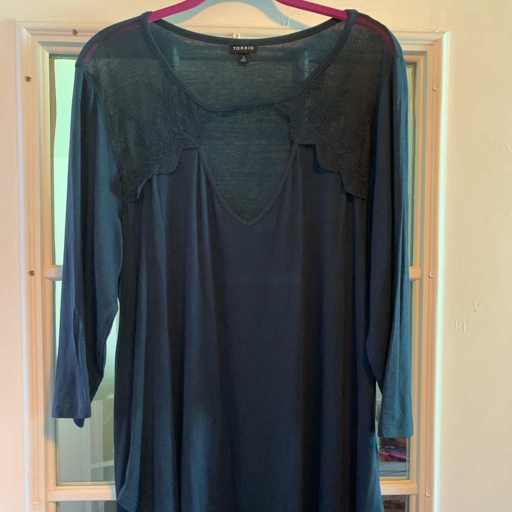 Torrid NWOT never worn Navy shirt
